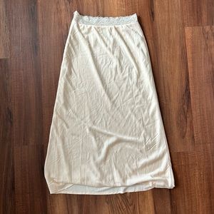 Princess Polly The Charmaine Maxi Skirt Cream